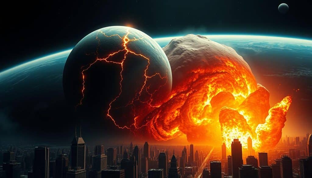 Einschlagszenario von Planet X
